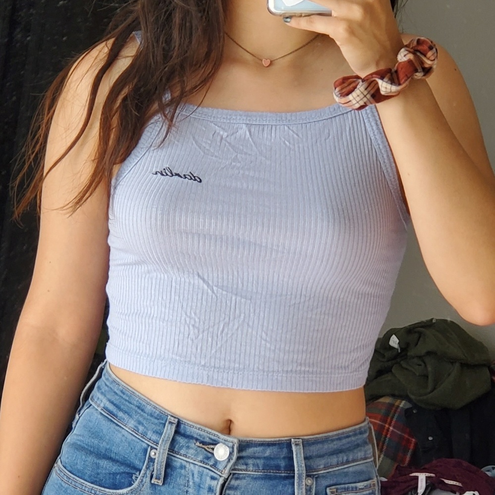 Pale Blue Cropped Top